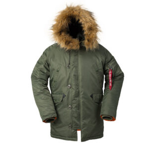 Tiger Force Mens Winter Parka Jacket With Artificial Fur And Big Pockets