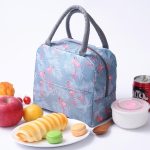 Insulated Lunch Bag Thermal Stripe Tote Bags Cooler Picnic Food For Kids Women Girls Ladies Men Children Pink