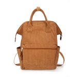 Corduroy Backpacks For Women Fashion Winter Casual Style Ladies Solid Color Back Pack Female Teens Girls School Backpack - 6