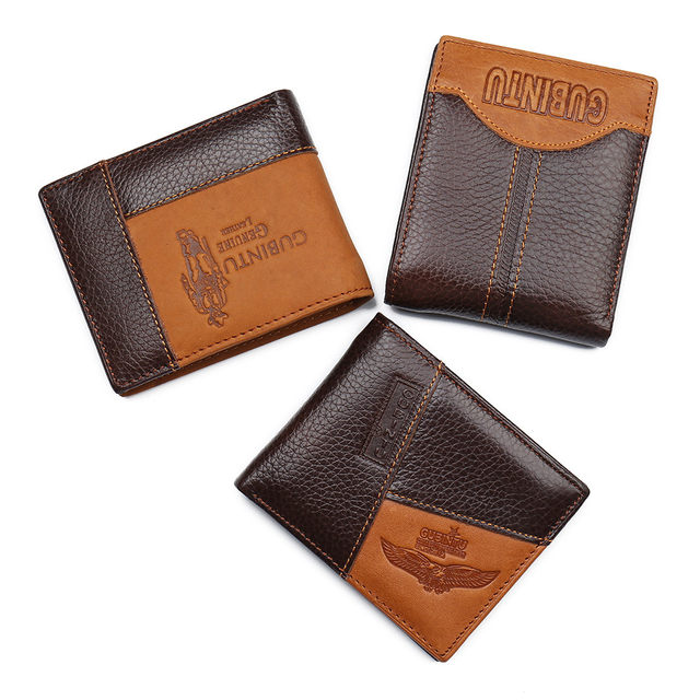 Genuine Leather Mens Wallet With Coin Pocket Zipper Closure Durable Male Purse Cartera - 14