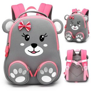 Fashion Kids School Backpack For Girls 3d Lovely Bear Bags Cute Animals Design Children Backpacks Bag Escolares