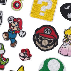 Mario Iron On Patches Stripes Thermo Stickers Clothes Application Of One Transfer Clothing Anime Patch Applique Tops - 2