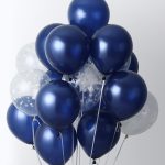 15pcs 12inch Luminous Blue Latex Balloons With Gold Metallic Chrome For Wedding Decorations Birthday Party Globos - 2