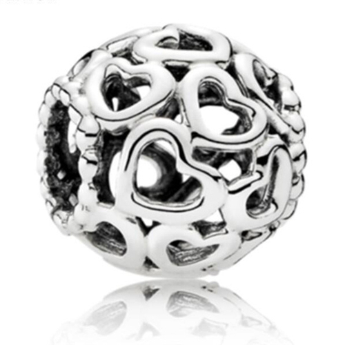 Luxurious Pandoracompatible Silver Bracelet Charms Crystal Flowers Big Ball Stars Diy Bead Trinket Jewelry For Women Gifts - 1