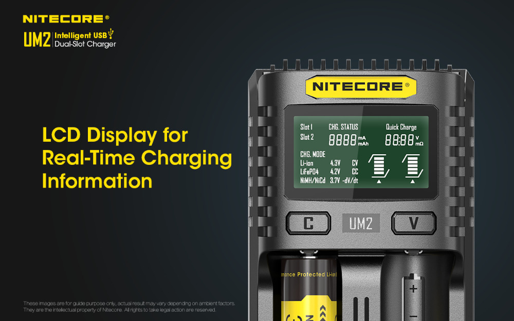 Nitecore Um4 Um2 Usb Qc Intelligent Battery Charger 100 Original Liion Aa Aaa 18650 21700 26650 Global Insurance - 16