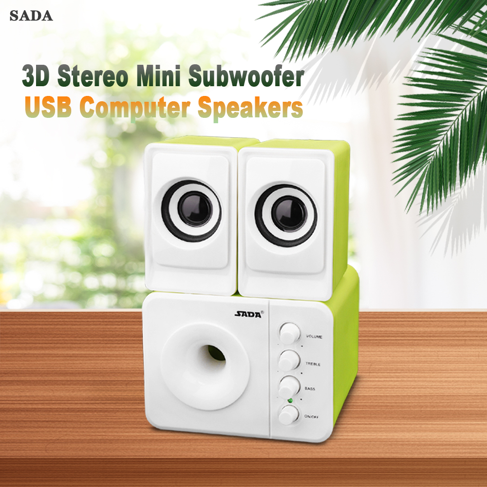 D205 Stereo Subwoofer 3d Fullrange Sound Portable Usb Computer Speakers For Laptop Tv Music Dj 100 Bass - 3