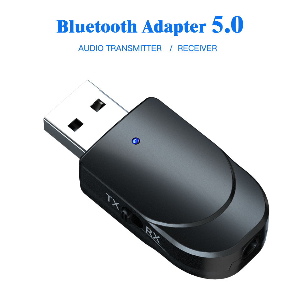 Bluetooth 50 3in1 Audio Receiver Transmitter Usb Wireless Adapter Mini 5mm Jack For Car Tv Pc Headphones - 1