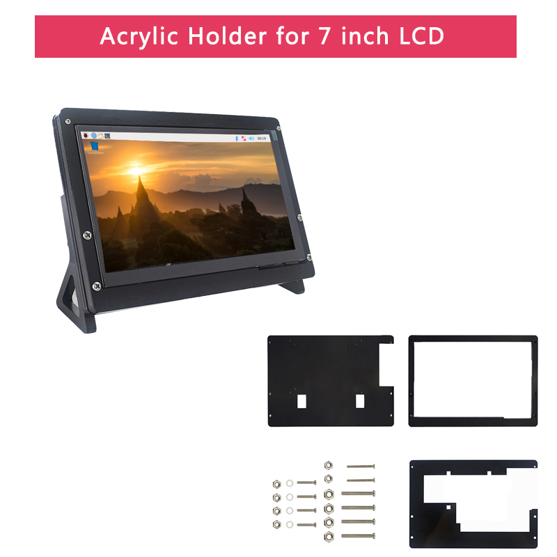Raspberry Pi 4 Model B 6432gb Sd Card Kit 7inch Touch Screen Lcd Holder Micro Hdmi Fan Heat Sink Power Supply - 11