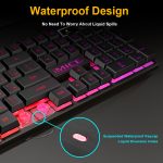 Gaming Keyboard Gamer With Backlight Usb 104 Rubber Keycaps Rgb Wired Ergonomic Russian For Tablet Computer - 5