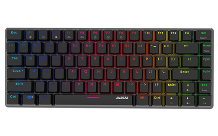 Ak33 Rgb Backlit Mechanical Gaming Keyboard 82 Keys Wired Blue Black Switch Russianenglish Layout - 3