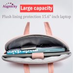 Pu Leather Women Laptop Bag Notebook Carrying Case Briefcase For Macbook Air 13 3 14 15 6 Inch Men Handbags Shoulder Mouse - 4