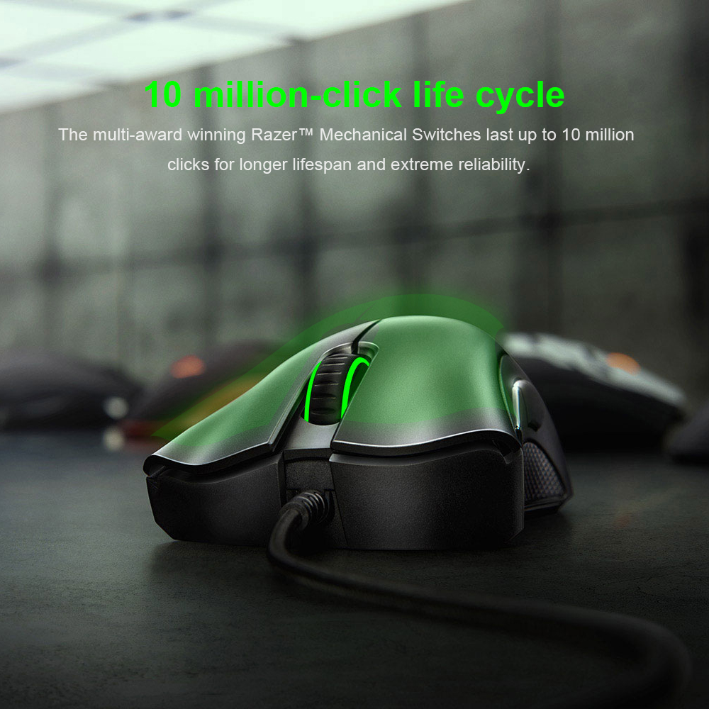 Razer Deathadder Essential Wired Gaming Mouse 6400dpi Optical Sensor 5 Programmable Buttons Perfect For Pc Laptop Gamers - 3