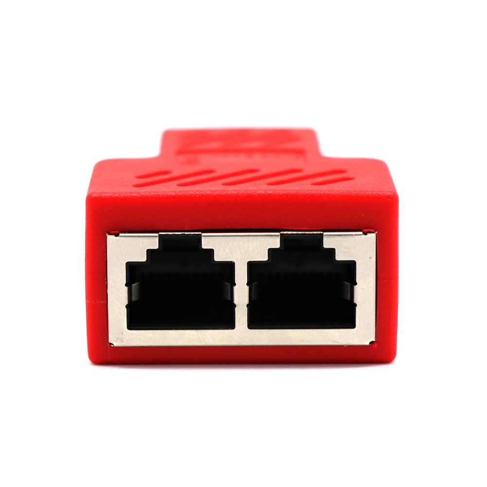Highspeed 2way Ethernet Cable Adapter Lan Network Splitter Extender Internet Connection Input Output Adapter For Enhanced Connectivity - 40