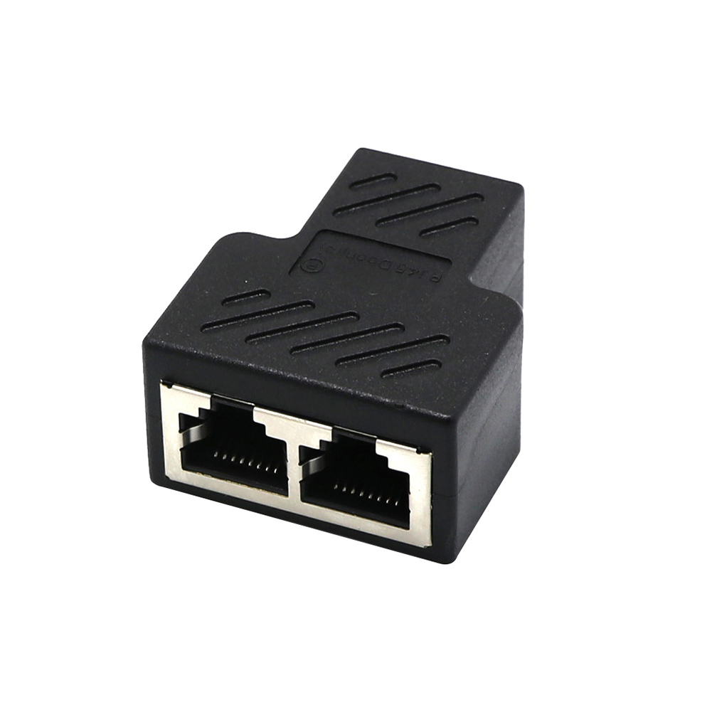 Highspeed 2way Ethernet Cable Adapter Lan Network Splitter Extender Internet Connection Input Output Adapter For Enhanced Connectivity - 2