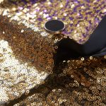 Pyjtrl Men Stylish Gradual Change Gold Purple Blue Pink Green Sequins Suit Jacket Party Wedding Banquet Nightclub Singers Blazer - 4
