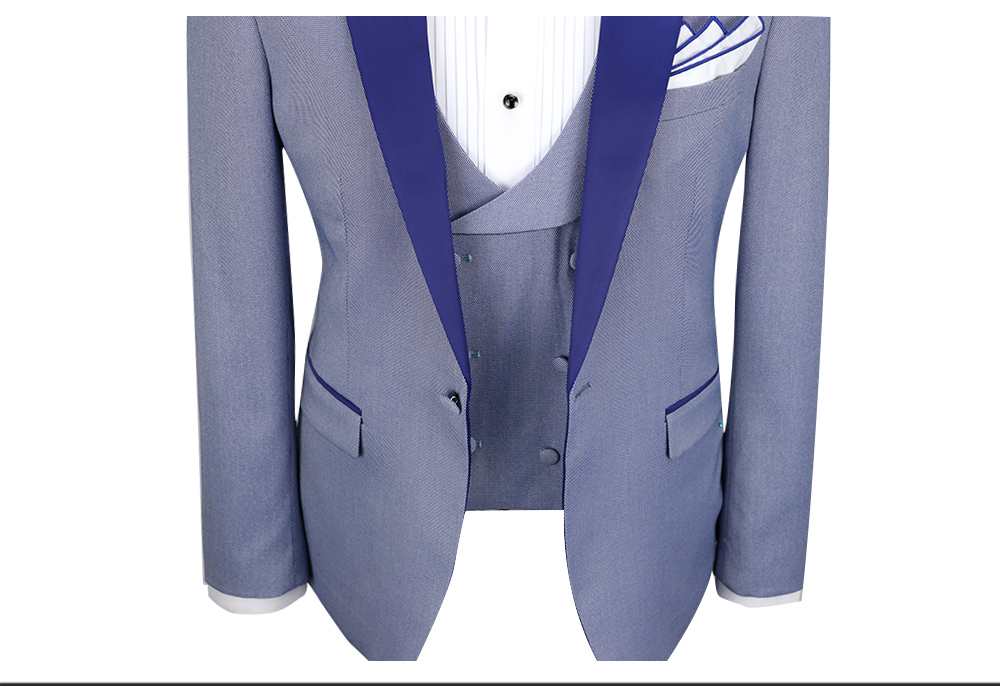 Daro Mens Wedding Tuxedo Suit Latest Coat Pant Design Blue Pink Groom Prom Dress Dr8191 - 10