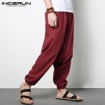 Incerun Plus Size 5xl Men's Pants Harem Hiphop Loose Wide Pant Cotton Big Drop Crotch Joggers Dance Trousers Male Clothing - 6