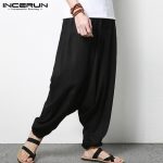 Incerun Plus Size 5xl Men's Pants Harem Hiphop Loose Wide Pant Cotton Big Drop Crotch Joggers Dance Trousers Male Clothing - 2