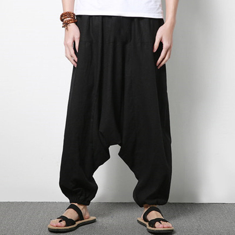 Incerun Mens Plus Size 5xl Harem Pants Hip Hop Loose Wide Leg Cotton Joggers Big Drop Crotch Dance Trousers - 2