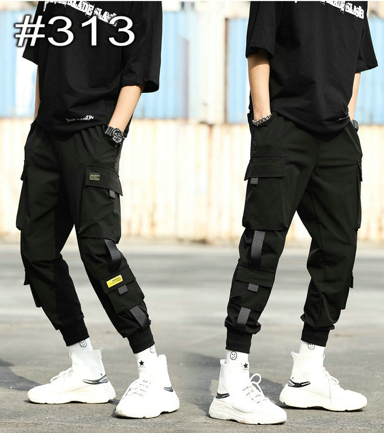 Multipocket Elastic Waist Harem Pant For Men Black Streetwear Jogger Casual Hip Hop Dancing Trousers Punk Style - 15