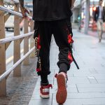 Letter Ribbons Sport Hip Hop Joggers Men Cargo Pants Pockets Track Tactical Casual Techwear Male Trousers Sweatpants Streetwear - 4