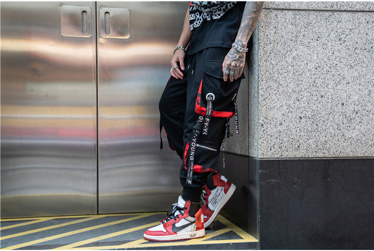 Mens Tactical Cargo Joggers Hip Hop Streetwear Sport Track Sweatpants With Pockets Casual Techwear Trousers - 12