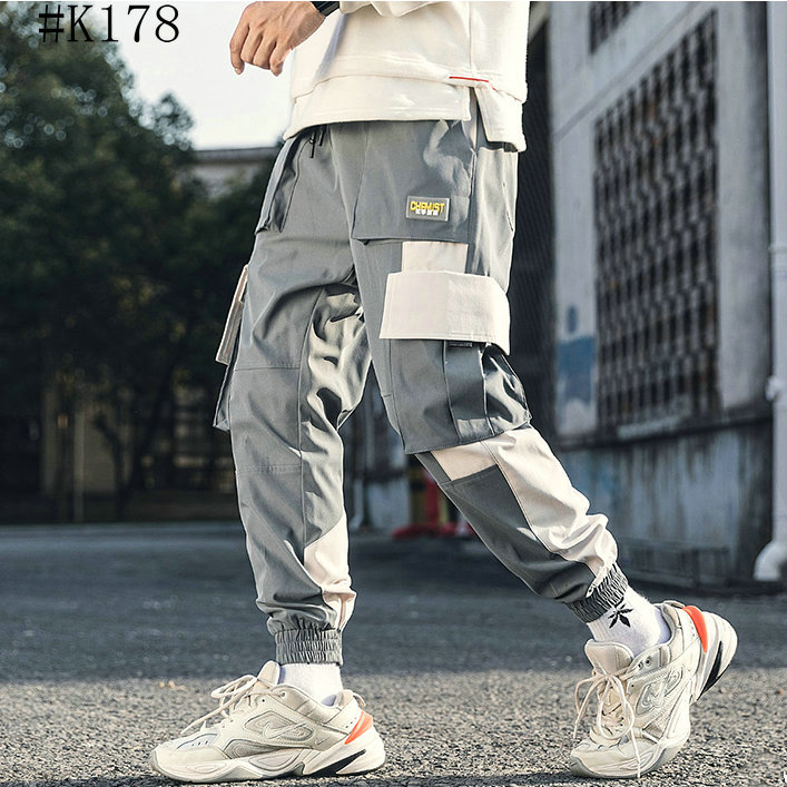 Mens Hip Hop Streetwear Cargo Harem Pants With Multi Pockets Casual Track Joggers Fashionable Harajuku Style - 32