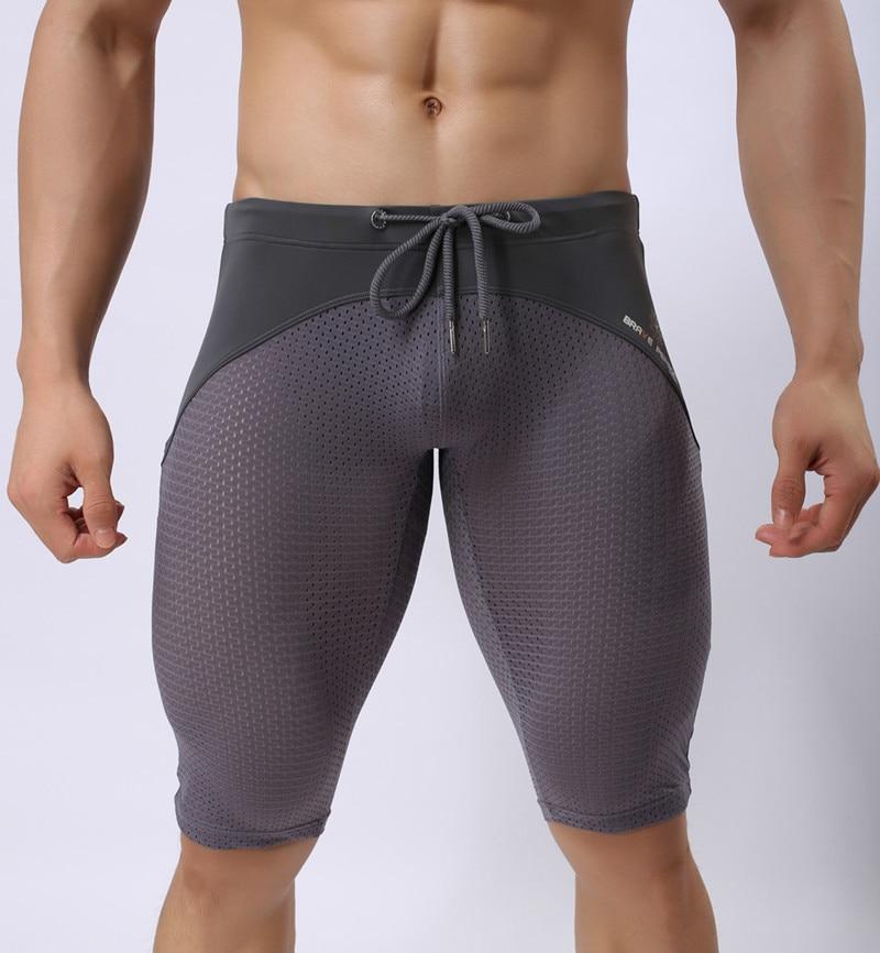 Brave Person Mens Breathable Mesh Summer Shorts Multifunctional Beach Boardwear Tight Fit Knee Length - 2