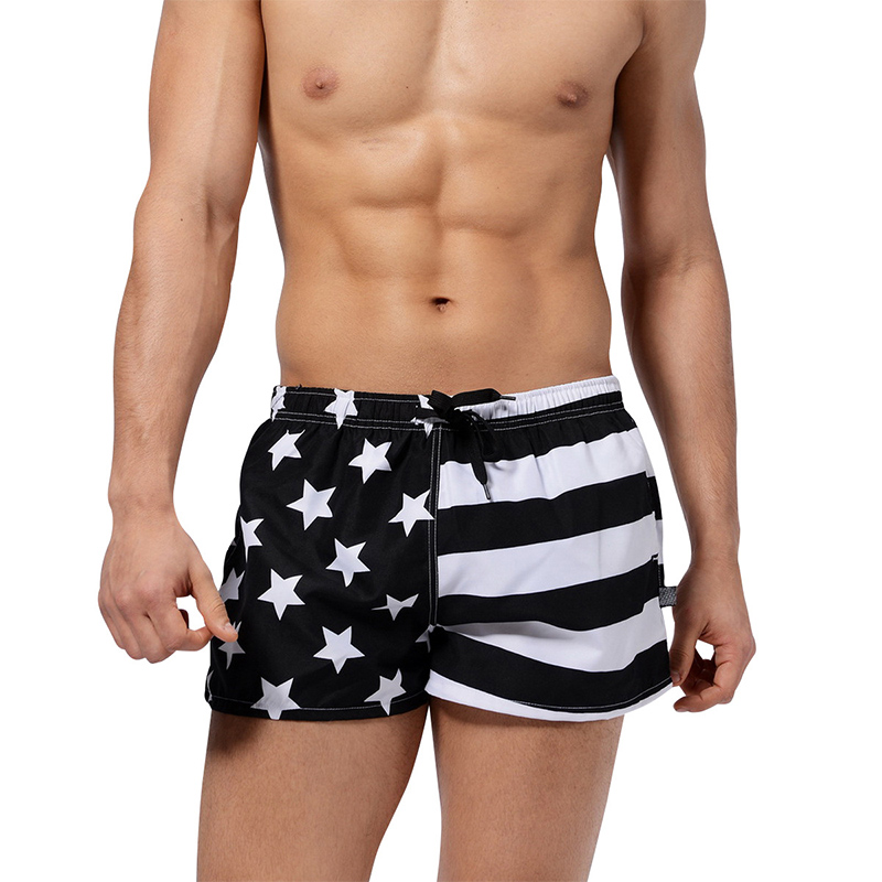 Mens Usa Flag Print Swim Trunks Sexy Board Shorts Quick Dry Beach Boxer Swimwear - 6