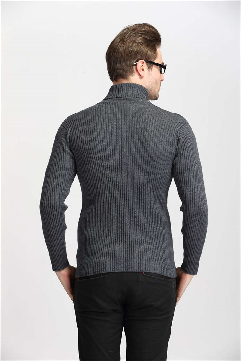 Coodrony Mens Slim Fit Turtleneck Cashmere Sweater Thick Warm Wool Knitwear Winter Pullover - 5