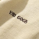 Men Hip Hop Sweater Pullover Streetwear Van Gogh Painting Embroidery Knitted Retro Vintage Autumn Sweaters Cotton - 4