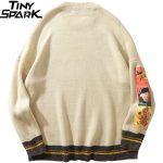 Men Hip Hop Sweater Pullover Streetwear Van Gogh Painting Embroidery Knitted Retro Vintage Autumn Sweaters Cotton - 2
