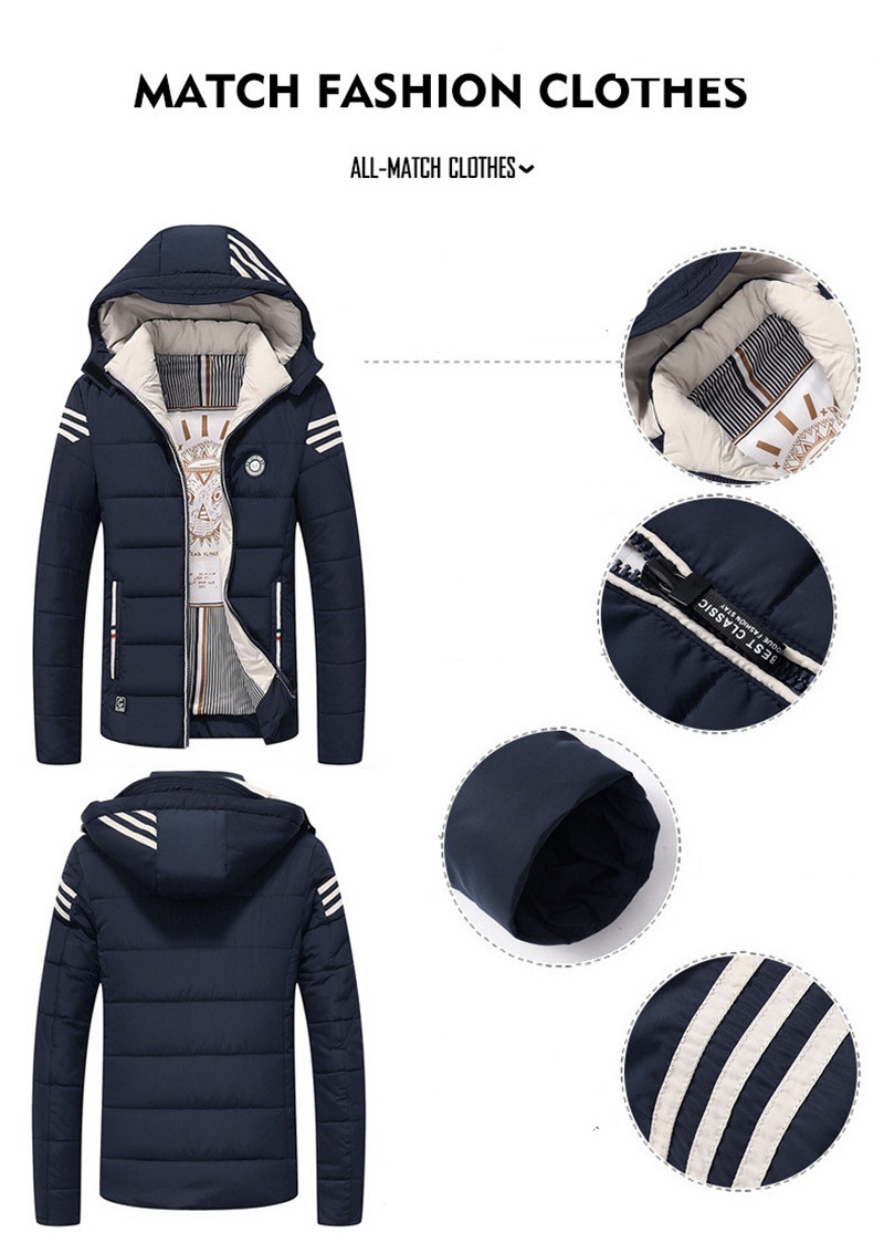 Mens Winter Jacket Warm Thick Fashionable Outerwear Parka Coat Casual Style Available Up To 4xl - 1