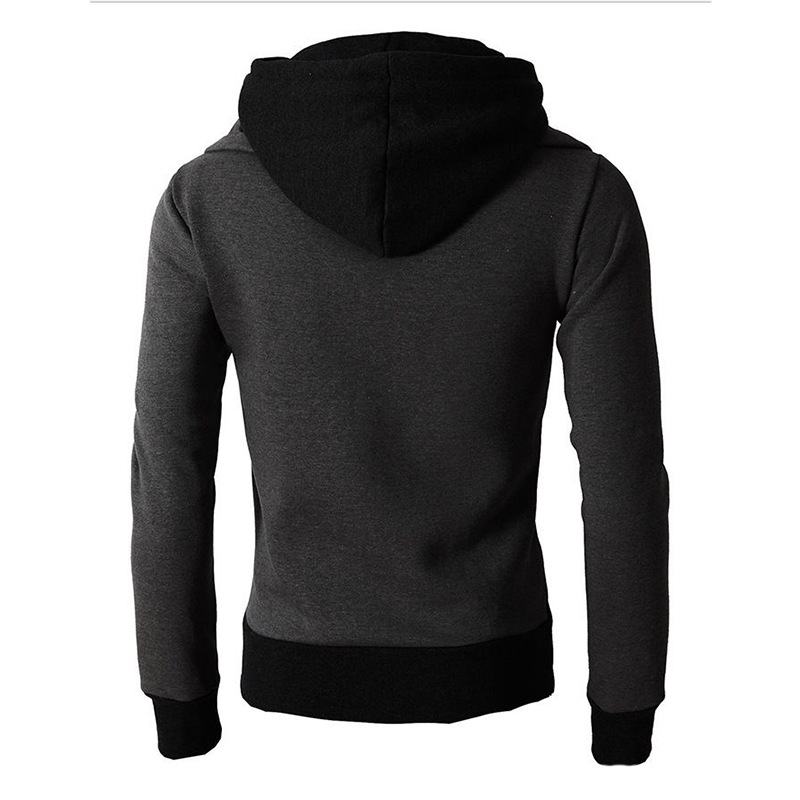 Mens Zipper Bomber Jacket Autumnwinter Fleece Coat With Scarf Collar Hood Slim Fit Design - 6
