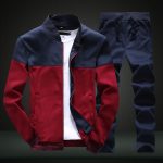 Men Sets Fashion Sporting Suit Brand Patchwork Zipper Sweatshirt & Sweatpants Mens Clothing 2 Pieces Slim Tracksuit - 5