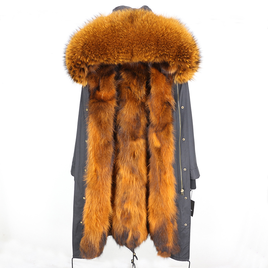Winter Parka For Women With Waterproof Design Warm Fox Fur Liner And Natural Raccoon Fur Collar Hood - 40