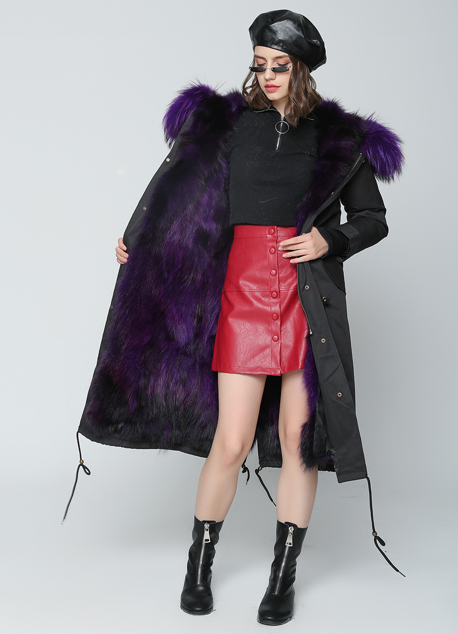Winter Parka For Women With Waterproof Design Warm Fox Fur Liner And Natural Raccoon Fur Collar Hood - 20