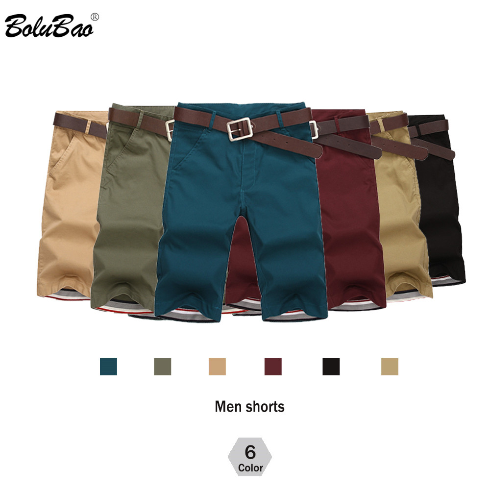 Bolubao Brand Men Shorts Summer Mens Fashion Solid Color Casual Male Bermuda No Belt - 2