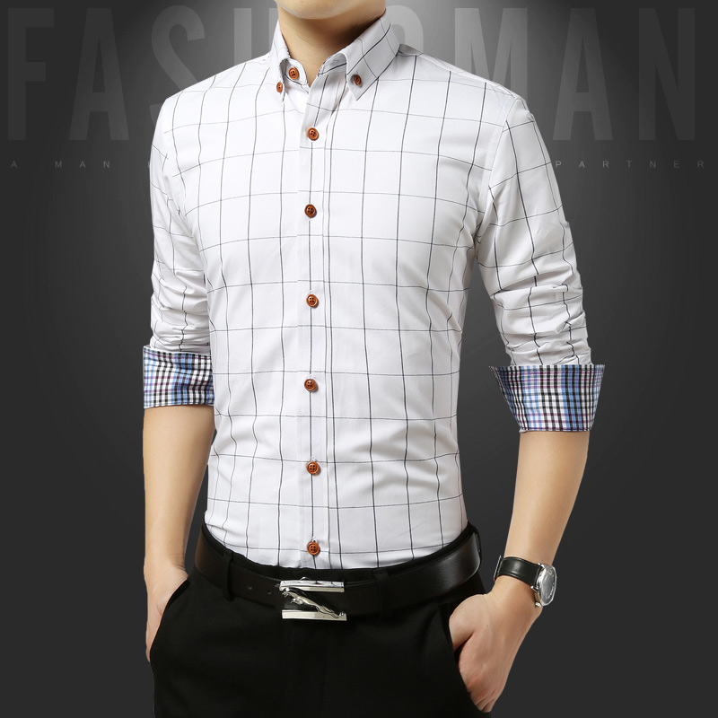 Cotton Slimfit Mens Dress Shirt Long Sleeve White Ideal For Business Social Events Sizes 4xl5xl - 23