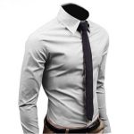 2019men Shirt Long Sleeve Fashion Mens Casual Shirts Cotton Solid Color Business Slim Fit Social Camisas Masculina Rd464 - 2