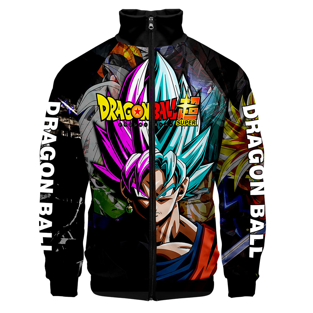 Unisex 3d Dragon Ball Goku Anime Jacket Harajuku Hiphop Style Casual Zippered Stand Collar Sweatshirt Hoodie - 6