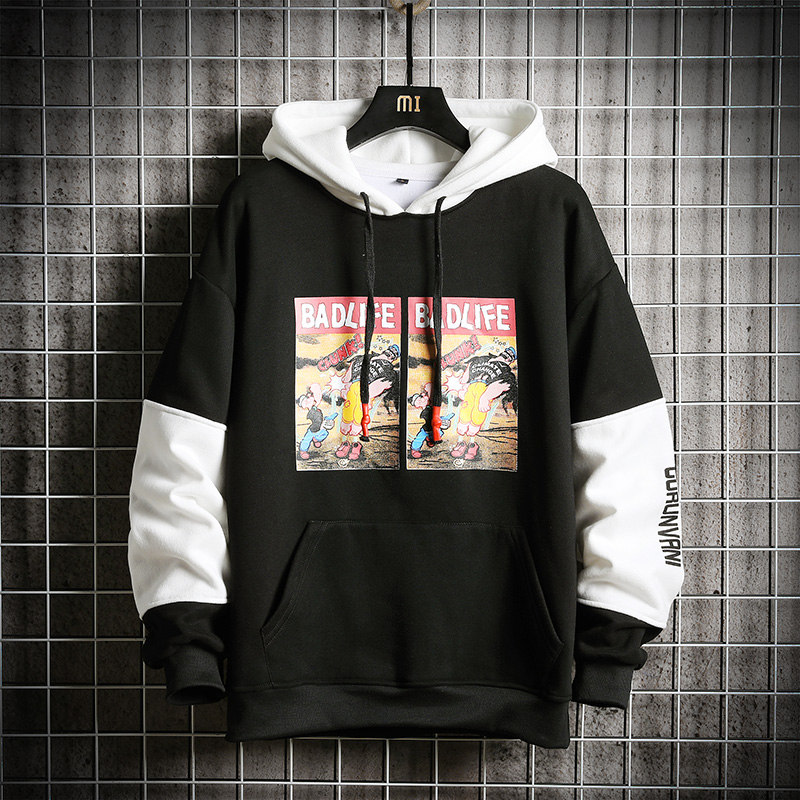 Mens Winter Fleece Hoodie Yellow Harajukuinspired Japanese Streetwear Hip Hop Sweatshirt - 23