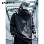 Unsettle Fish Mouth Japanese Harajuku Embroidery Tactics Streetwear Hoodies Hip Hop Men Pullover Hoodie Casual Sweatshirts Tops - 5