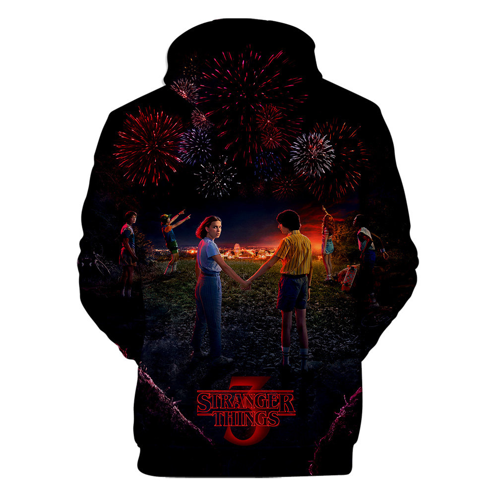 Mens Stranger Things Season 3 3d Printed Warm Winter Hoodie Sweatshirt Tv Series Inspired Tops - 15