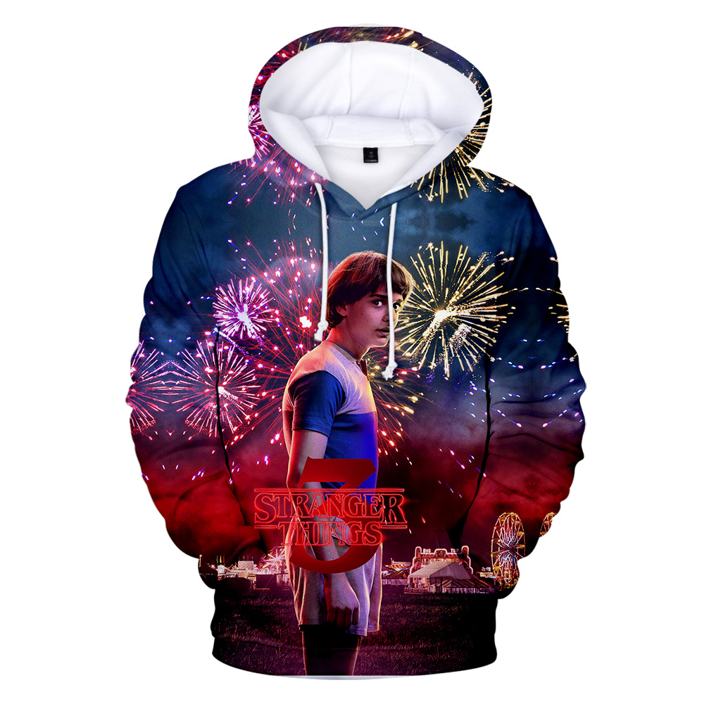 Mens Stranger Things Season 3 3d Printed Warm Winter Hoodie Sweatshirt Tv Series Inspired Tops - 8