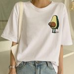 Avocado Shirt Vegan T Women Harajuku Kawaii Short Sleeve T-shirt Vogue 90s Korean Style Tshirt Fashion Top Tees Female - 3