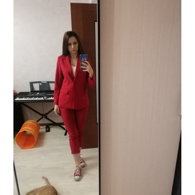 Elegant Womens Business Suit Set Ol 2piece Work Pant Uniform Blazer Pencil Office Lady Attire - 35