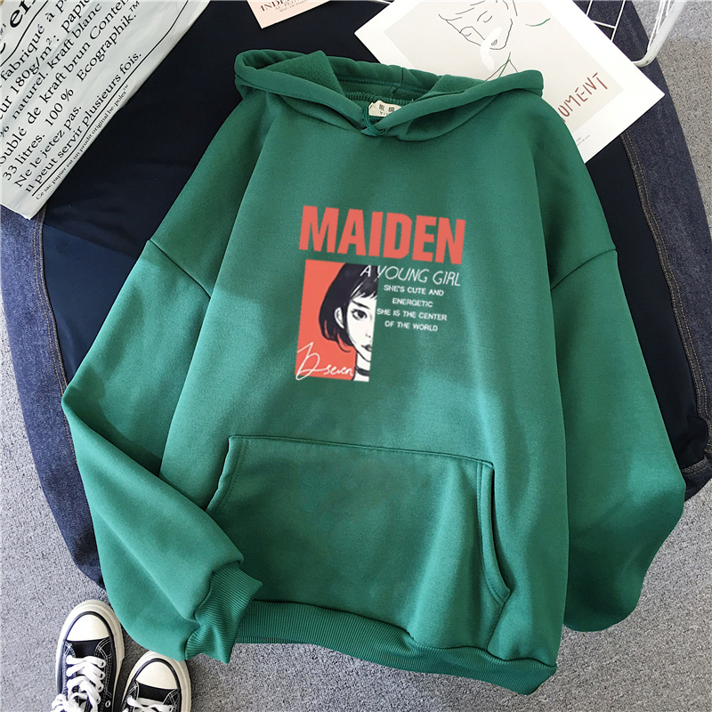 Autumn Oversized Hoodie Sweatshirt For Women Shellsuning Letter Print Harajuku Streetwear Cool Girl Purple Pullover - 16