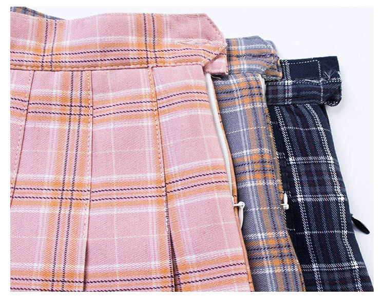 Cute Womens Japanese Harajuku Style Mini Pleat Skirt Ladies Preppy Plaid School Uniform Skirts - 29