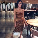 Dulzura Neon Satin Lace Up Summer Women Bodycon Long Midi Dress Sleeveless Backless Elegant Party Outfits Sexy Club Clothes - 2